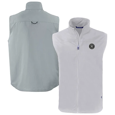 Men's Cutter & Buck Gray Houston Astros Charter Eco Recycled Full-Zip Vest