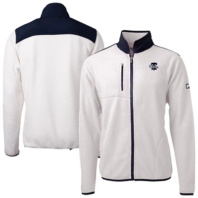 Men's Cutter & Buck White/Navy Philadelphia Phillies Cascade Eco Sherpa Fleece Full-Zip Jacket