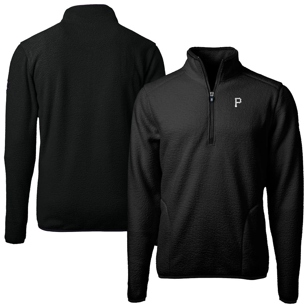 Men's Cutter & Buck Pittsburgh Pirates Cascade Eco Fleece Quarter-Zip Jacket