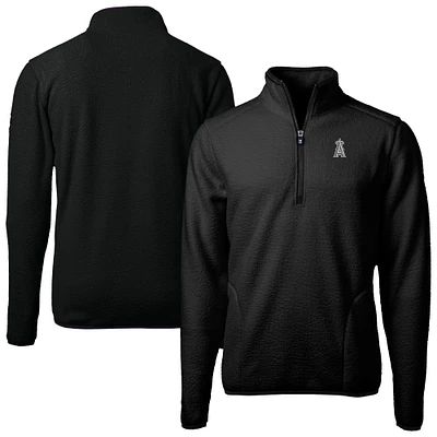 Men's Cutter & Buck Los Angeles Angels Cascade Eco Fleece Quarter-Zip Jacket