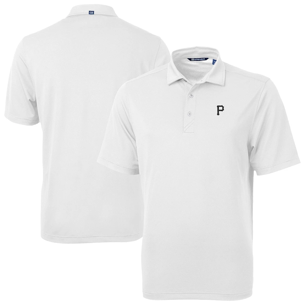 Men's Cutter & Buck White Pittsburgh Pirates Virtue Eco Pique Recycled Polo