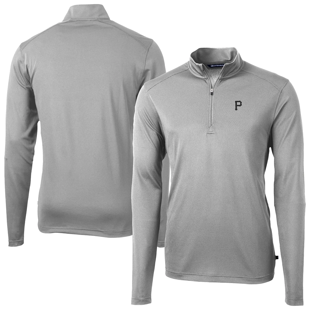 Men's Cutter & Buck Pittsburgh Pirates Virtue Eco Pique Quarter-Zip Jacket