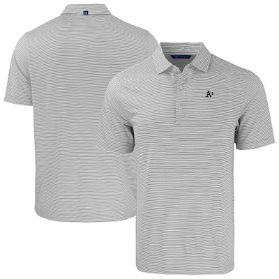 Men's Cutter & Buck Gray Athletics Forge Eco Double Stripe Stretch Recycled Polo
