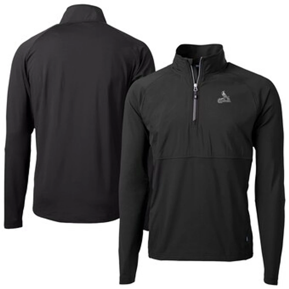 Men's Cutter & Buck St. Louis Cardinals Adapt Eco Hybrid Raglan DryTec Quarter-Zip Jacket
