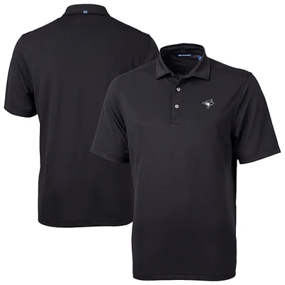 Men's Cutter & Buck Black Toronto Blue Jays Virtue Eco Pique Recycled Polo