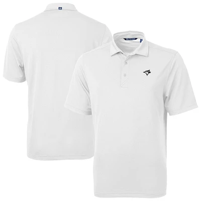 Men's Cutter & Buck White Toronto Blue Jays Virtue Eco Pique Recycled Polo