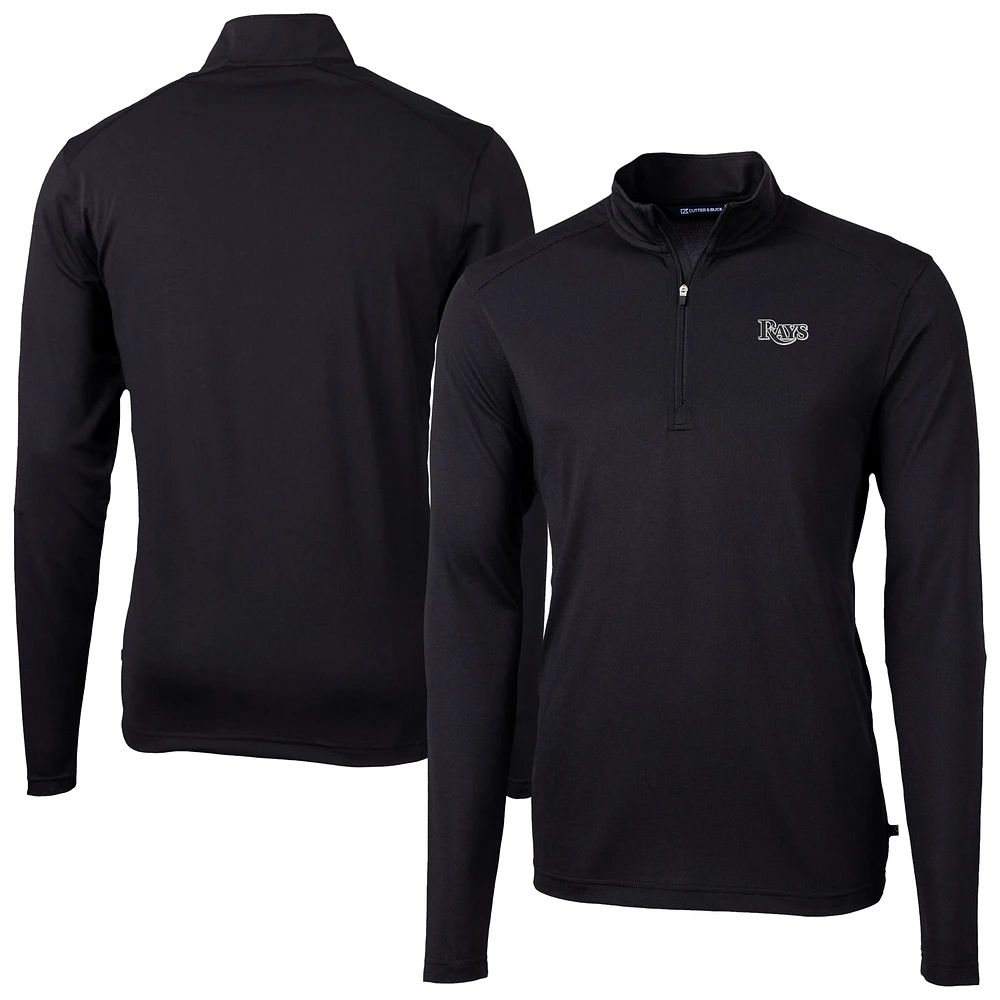Men's Cutter & Buck Tampa Bay Rays Virtue Eco Pique Quarter-Zip Jacket