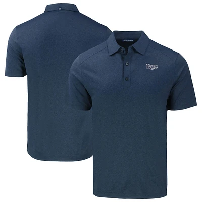 Men's Cutter & Buck Heather Navy Tampa Bay Rays Forge Eco Stretch Recycled Polo