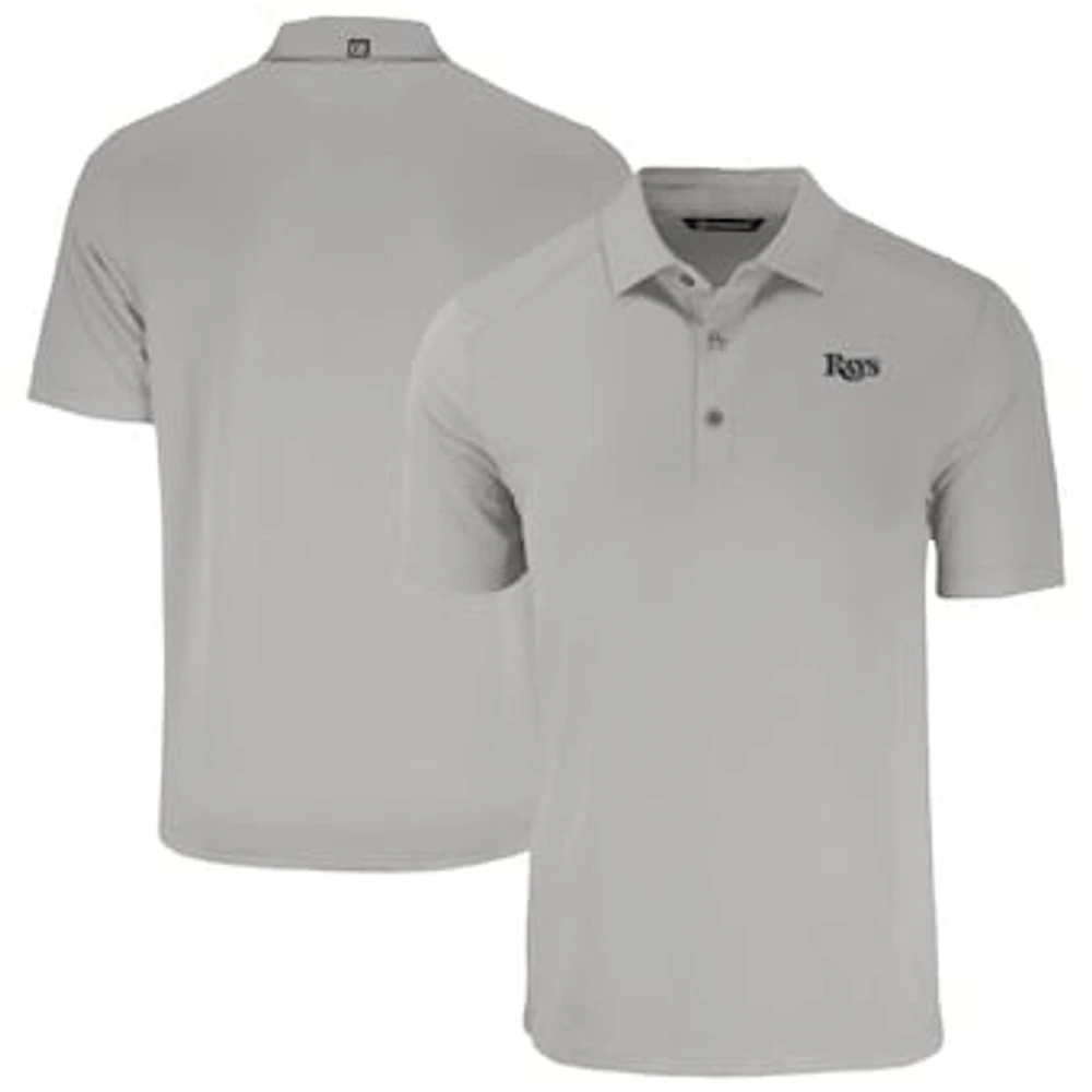 Men's Cutter & Buck Gray Tampa Bay Rays Forge Eco Stretch Recycled Polo