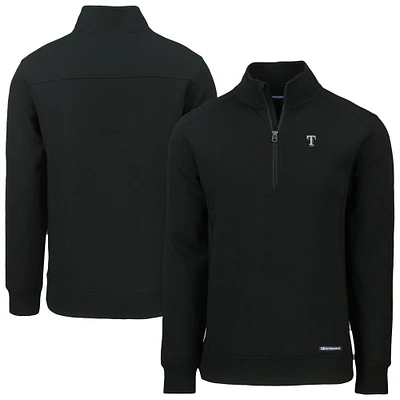 Men's Cutter & Buck Texas Rangers Roam Eco Quarter-Zip Jacket