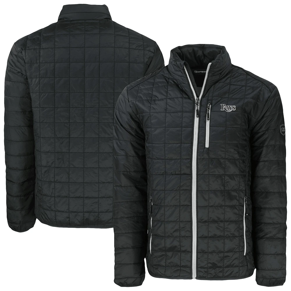 Men's Cutter & Buck Tampa Bay Rays Rainier PrimaLoft Eco Insulated Full-Zip Puffer Jacket