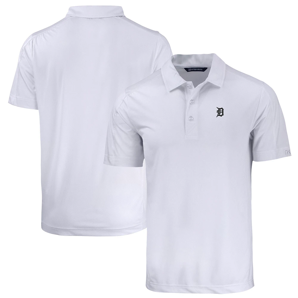 Men's Cutter & Buck White Detroit Tigers Big & Tall Prospect Eco Textured Stretch Recycled