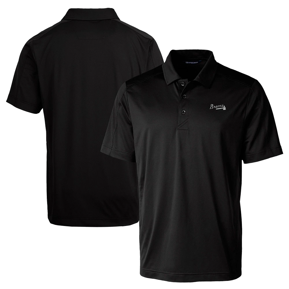 Men's Cutter & Buck Black Atlanta Braves Big Tall Prospect Eco Textured Stretch Recycled