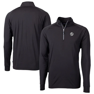 Men's Cutter & Buck New York Yankees Big Tall Adapt Eco DryTec Raglan Quarter-Zip Jacket