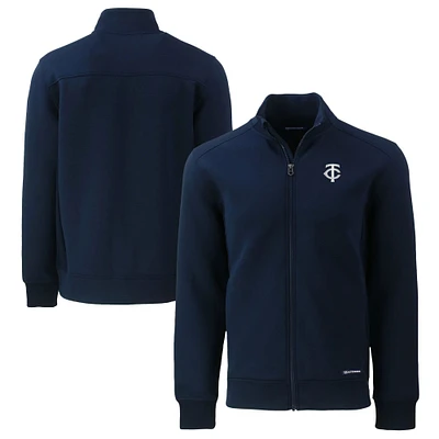 Men's Cutter & Buck Navy Minnesota Twins Big &Tall Roam Eco Recycled Full-Zip Jacket