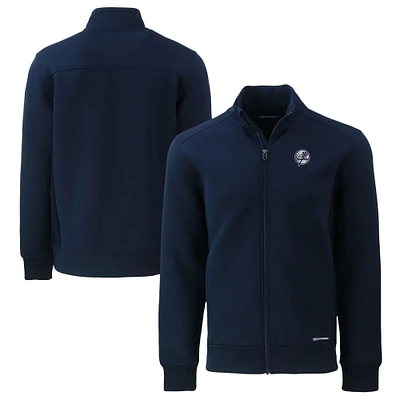Men's Cutter & Buck Navy New York Yankees Big &Tall Roam Eco Recycled Full-Zip Jacket