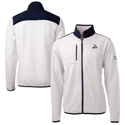 Men's Cutter & Buck White St. Louis Cardinals Big & Tall Cascade Eco Sherpa Fleece Full-Zip Jacket