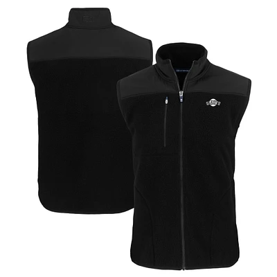 Men's Cutter & Buck Black San Francisco Giants Big Tall Cascade Eco Sherpa Fleece Full-Zip Vest