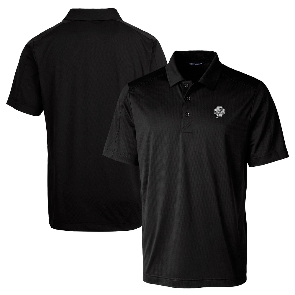 Men's Cutter & Buck Black New York Yankees Big Tall Prospect Eco DryTec Recycled Polo