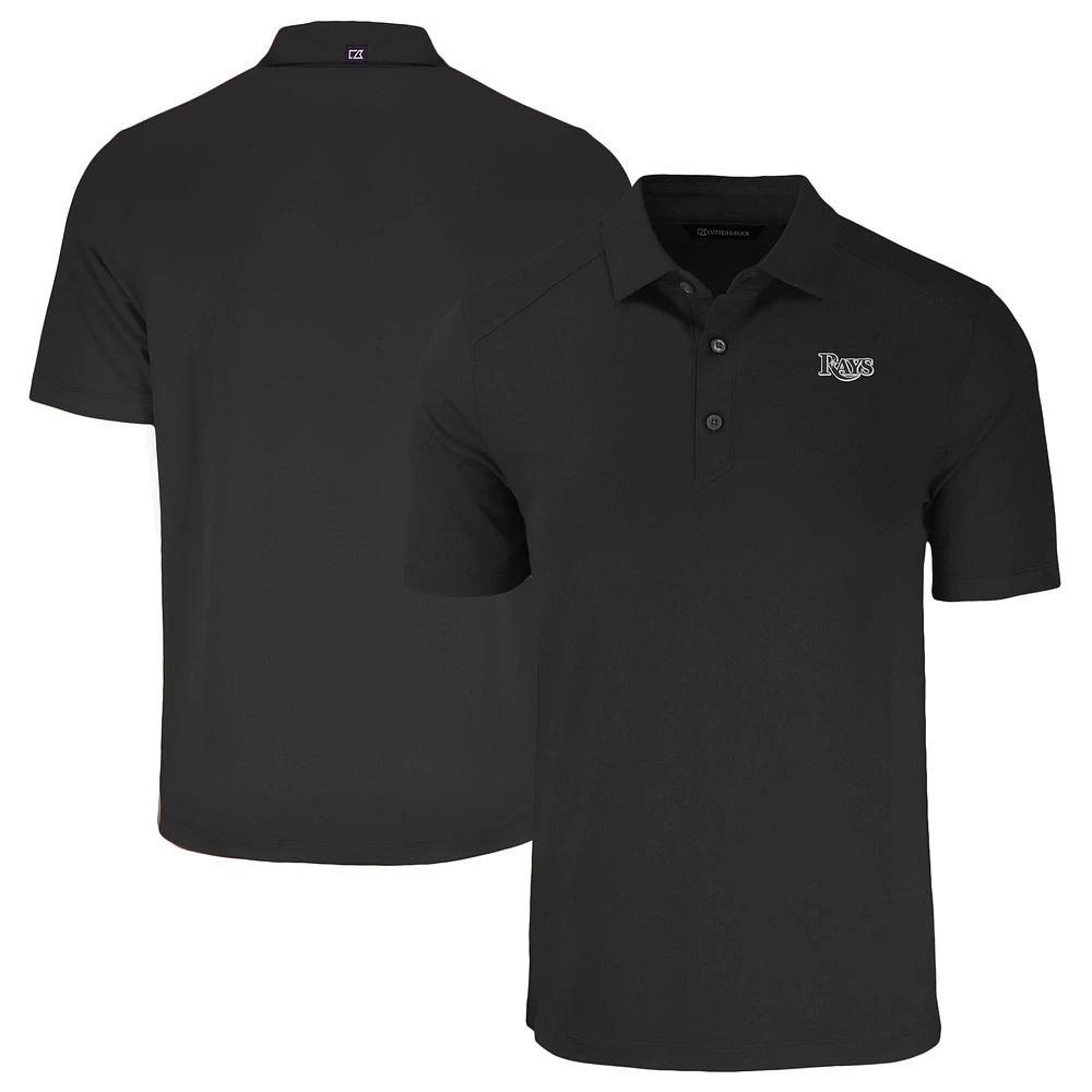 Men's Cutter & Buck Black Tampa Bay Rays Big & Tall Forge Eco Stretch Recycled Polo