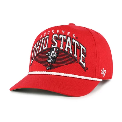Men's '47 Scarlet Ohio State Buckeyes Pomona Rope Hitch Adjustable Hat