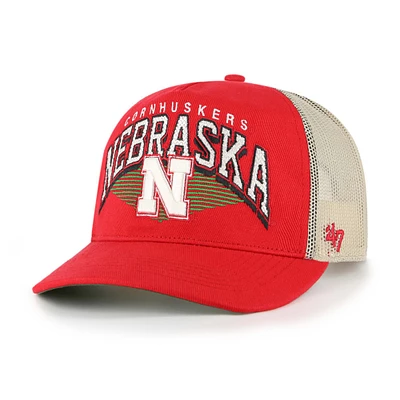 Men's '47 Scarlet Nebraska Huskers Pomona Mesh Hitch Adjustable Trucker Hat
