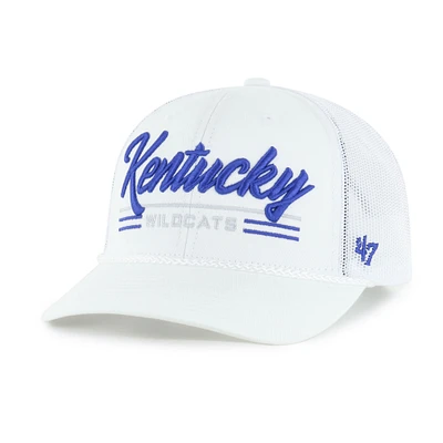 Men's '47 White Kentucky Wildcats Garner Rope Trucker Adjustable Hat