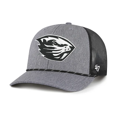 Men's '47 Gray Oregon State Beavers Carbon Rope Adjustable Hat