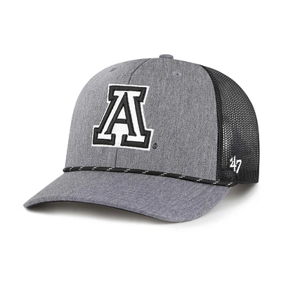 Men's '47 Gray Arizona Wildcats Carbon Rope Adjustable Hat