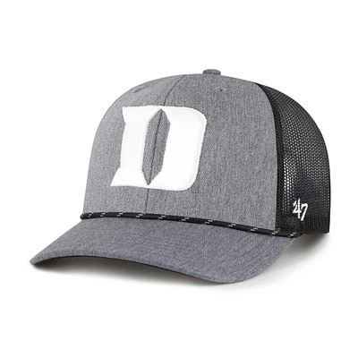 Men's '47 Gray Duke Blue Devils Carbon Rope Adjustable Hat
