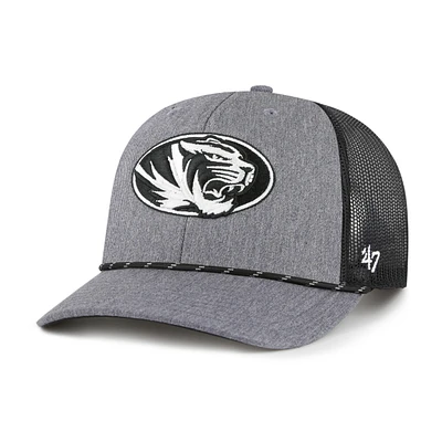 Men's '47 Gray Missouri Tigers Carbon Rope Adjustable Hat