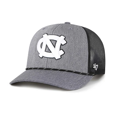 Men's '47 Gray North Carolina Tar Heels Carbon Rope Adjustable Hat