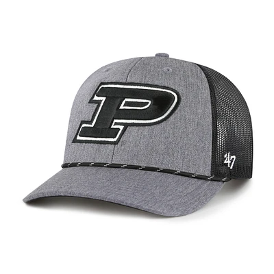 Men's '47 Gray Purdue Boilermakers Carbon Rope Adjustable Hat