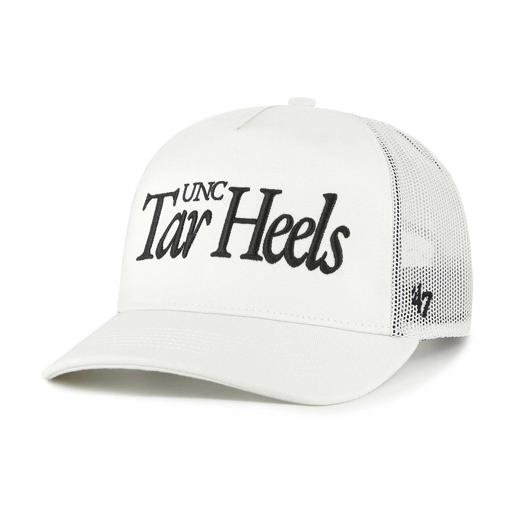 Unisex '47 Cream North Carolina Tar Heels Foundation Script Adjustable Trucker Hat