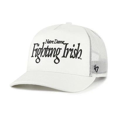 Unisex '47 Cream Notre Dame Fighting Irish Foundation Script Adjustable Trucker Hat