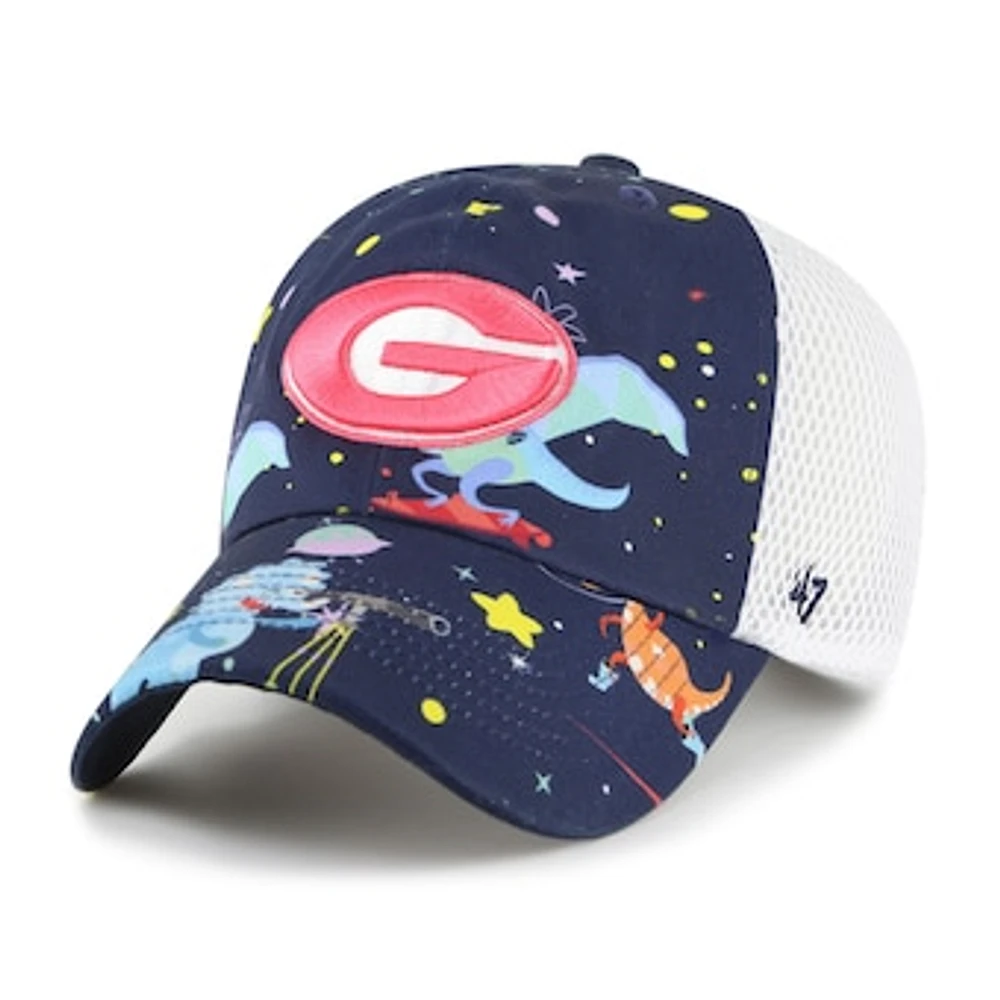 Youth '47 Navy Georgia Bulldogs Space Dino Clean Up Adjustable Hat