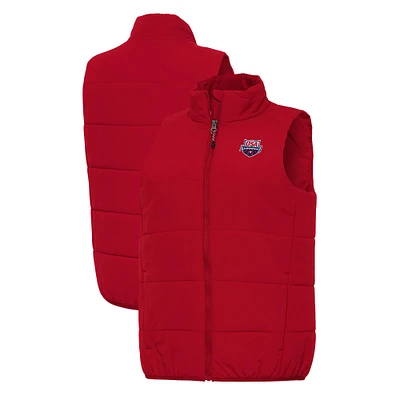 Women's Antigua Red USA Swimming Experience Full-Zip Vest