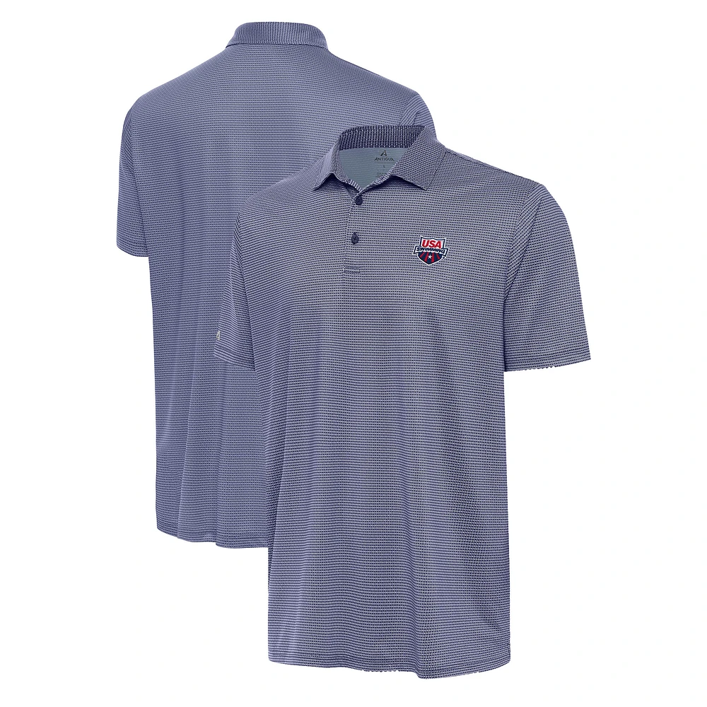 Men's Antigua White USA Swimming Rings Polo