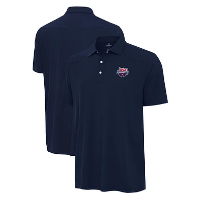Men's Antigua  Navy USA Swimming Western Polo