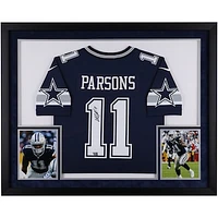 Micah Parsons Dallas Cowboys Autographed SM Deluxe Framed Navy Nike Limited Jersey