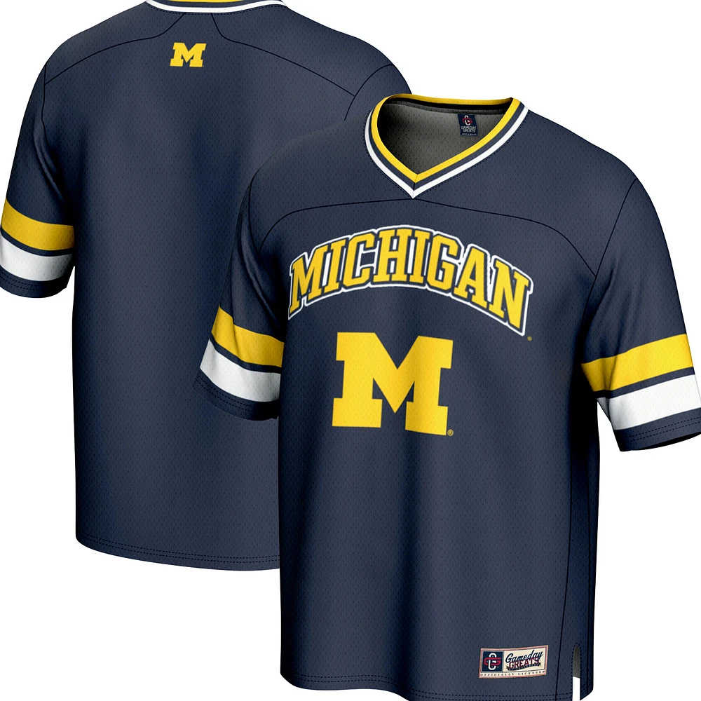 Men's GameDay Greats Navy Michigan Wolverines Spirit Football Jersey