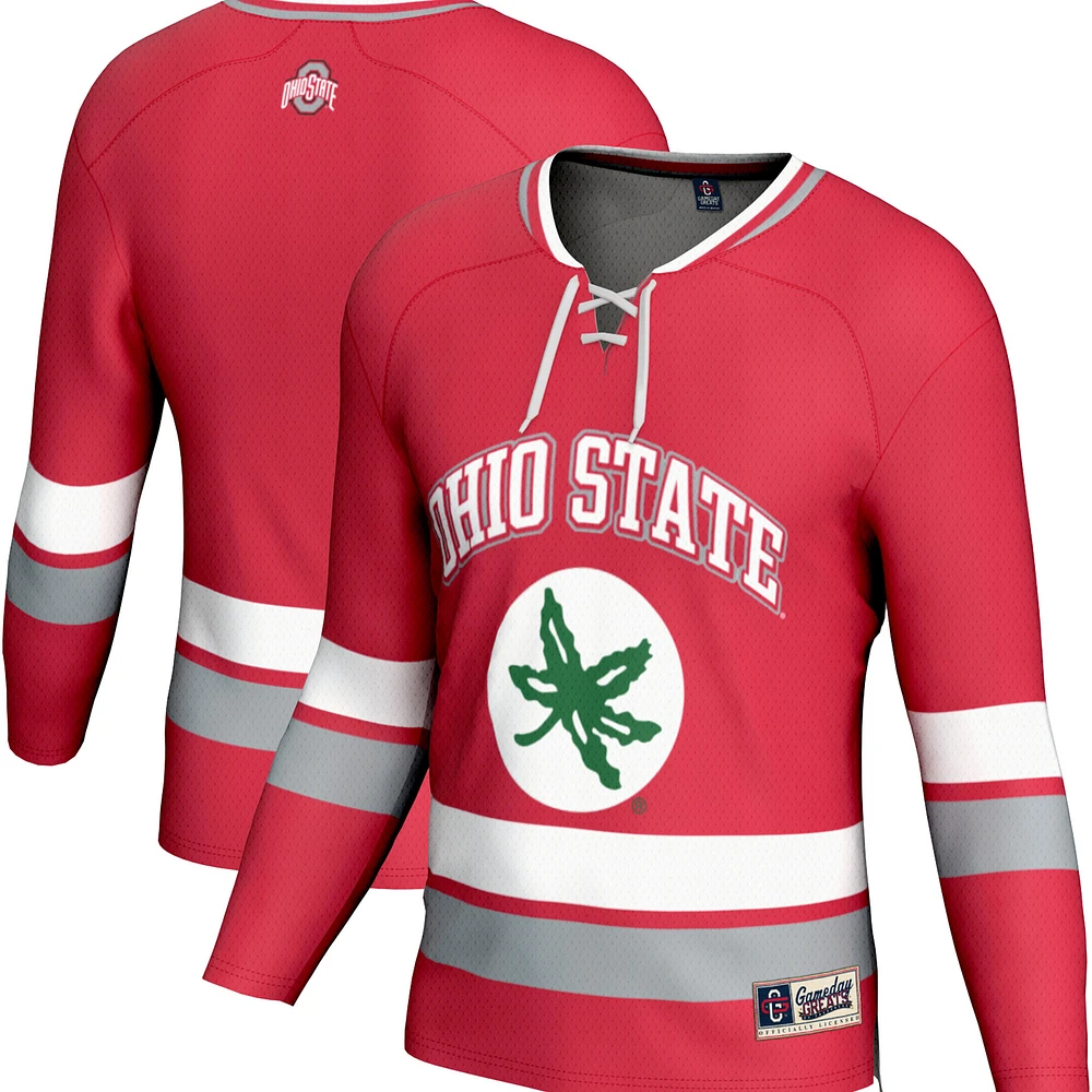 Men's GameDay Greats Scarlet Ohio State Buckeyes Spirit Hockey Jersey