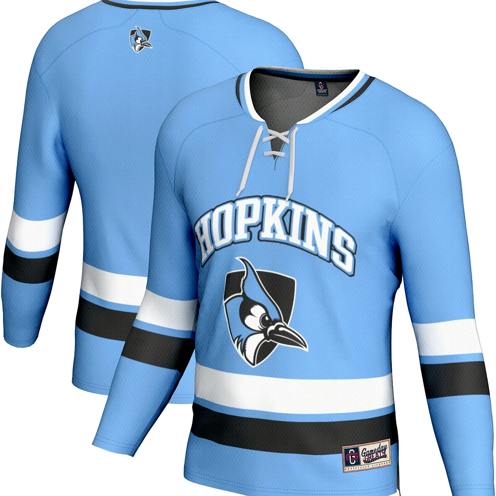 Men's GameDay Greats Light Blue Johns Hopkins Jays Spirit Hockey Jersey