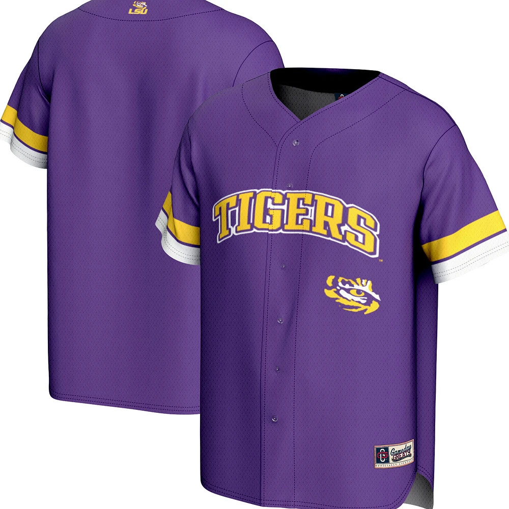 Men's GameDay Greats Purple LSU Tigers Spirit Baseball Jersey