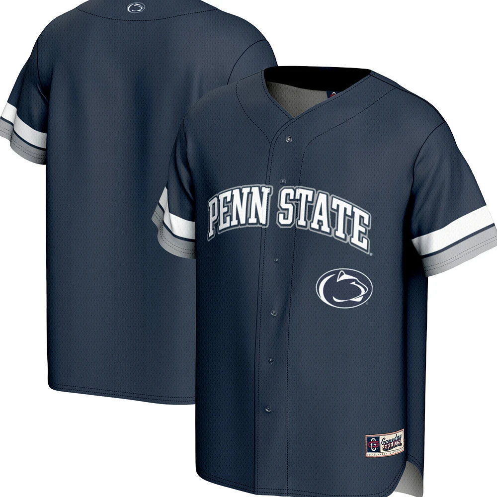 Men's GameDay Greats Navy Penn State Nittany Lions Spirit Baseball Jersey