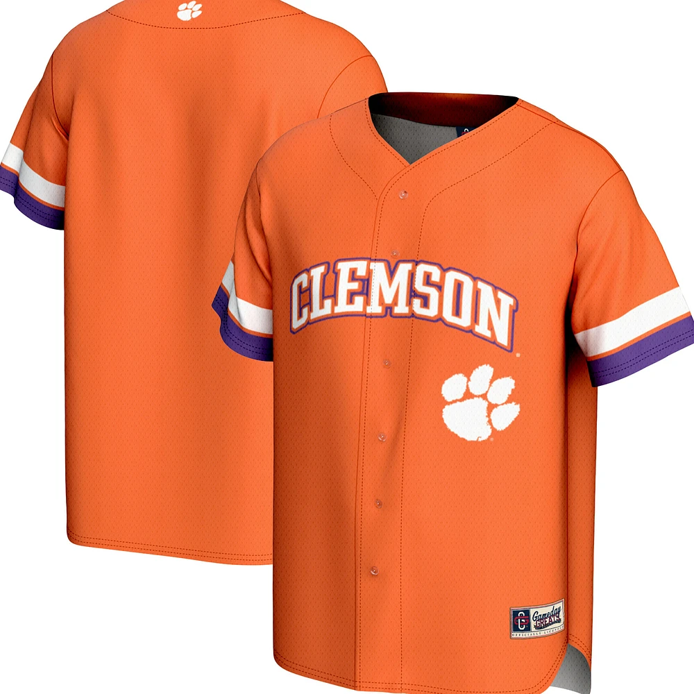 Men's GameDay Greats Orange Clemson Tigers Spirit Baseball Jersey