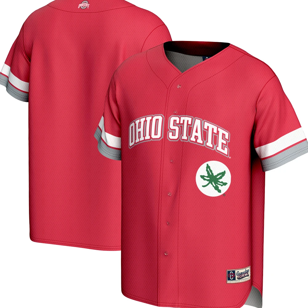 Youth GameDay Greats Scarlet Ohio State Buckeyes Spirit Baseball Jersey