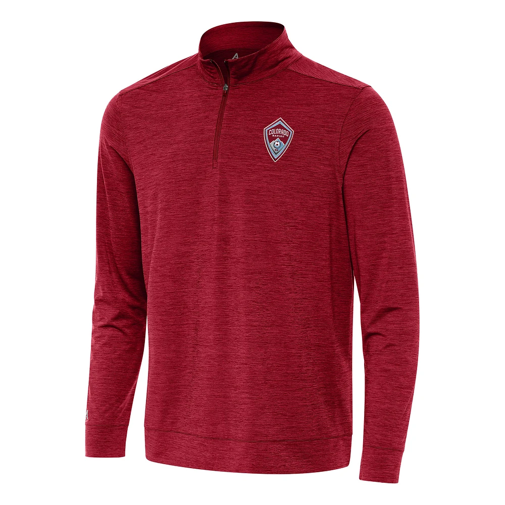 Men's Antigua Red Colorado Rapids Bright Quarter-Zip Top