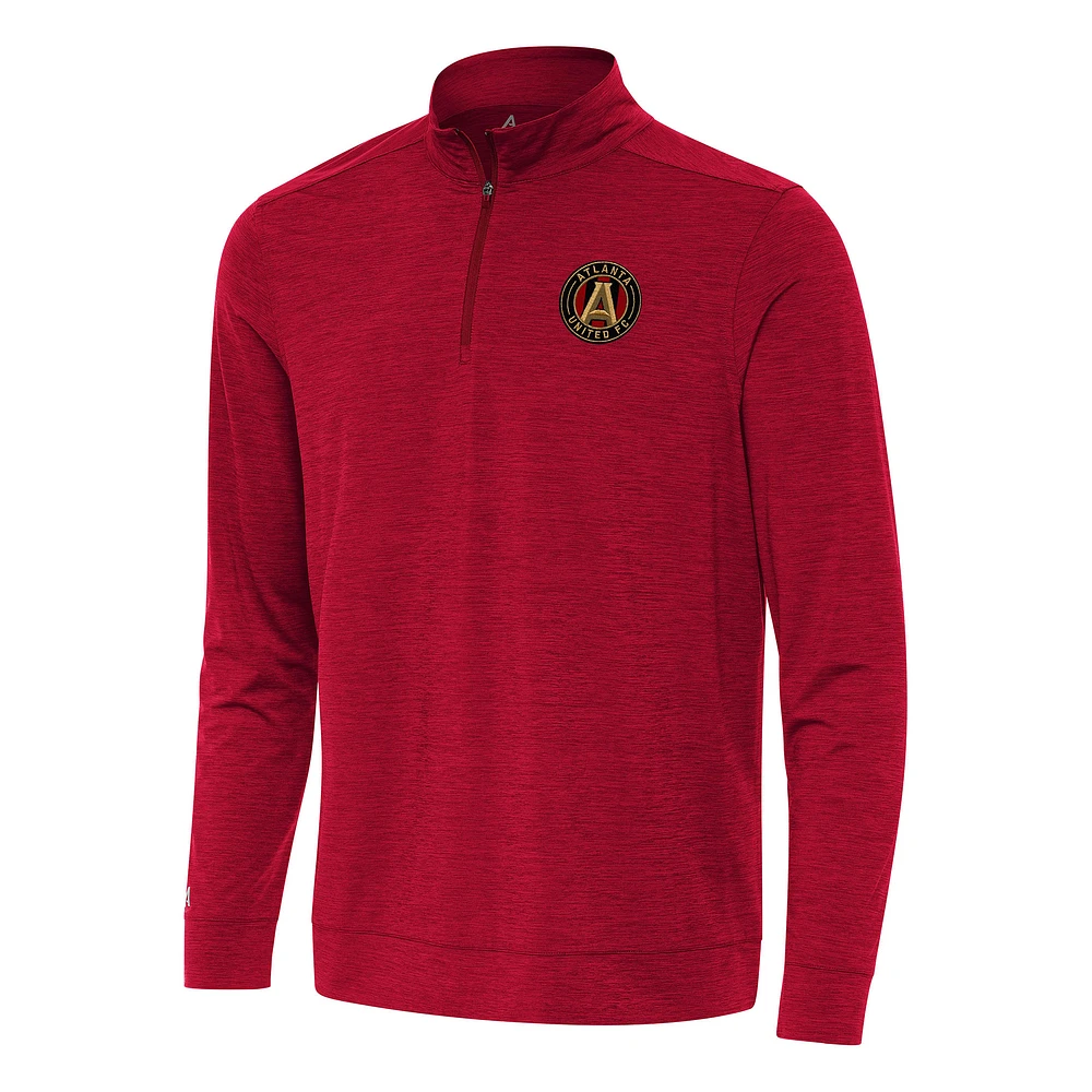 Men's Antigua Heather Atlanta United FC Bright Quarter-Zip Top