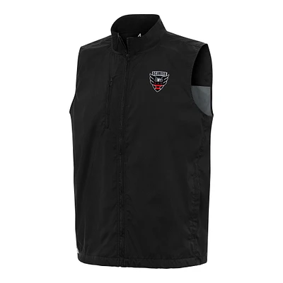 Men's Antigua Black D.C. United Brisk Full-Zip Vest